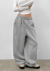 Delaying Cut-out Fleece String Pants