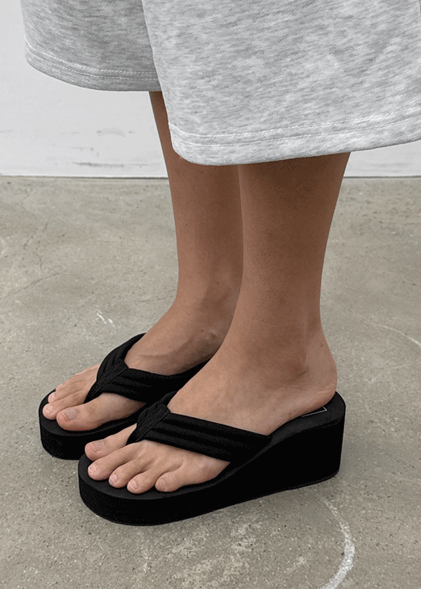Totreit Wedge Platform Flip-flops