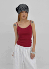 Roselen Ribbed U-Neck Sleeveless