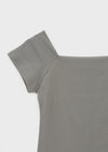 Sae Pop Square Off-shoulder Short Sleeve Tee