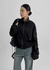 Hats High Neck Shirring Windbreaker Jumper