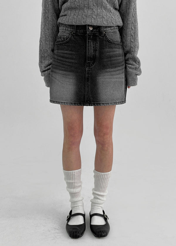 Ohenri 洗水牛仔迷你裙