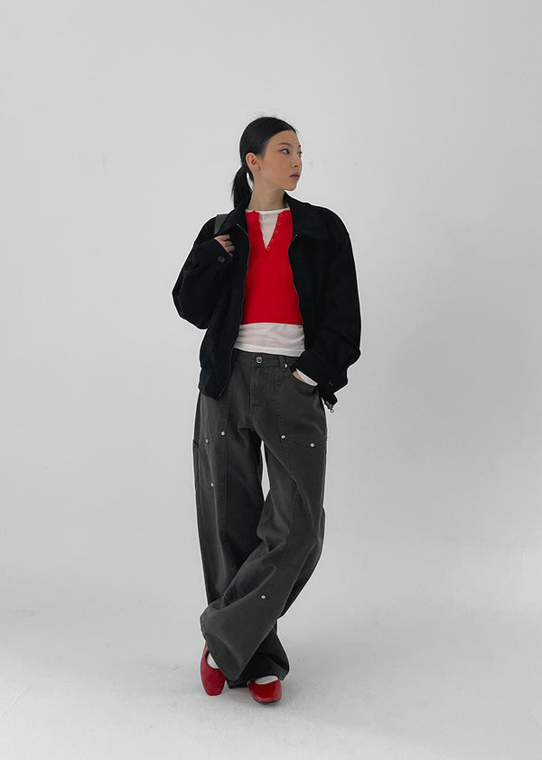 Nieten Zimmermann Breite Baumwollhose