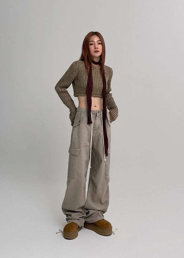 pelcons 带扣 cargo 裤