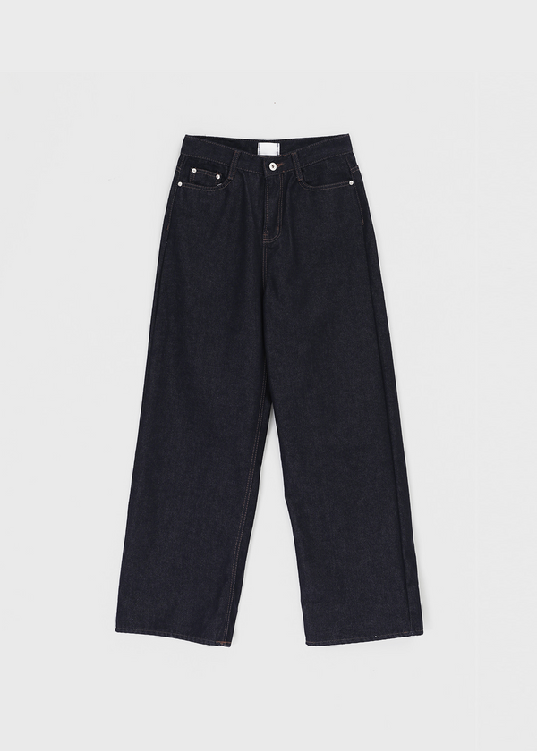 Kukah Non-Fade Raw Wide Denim Pants