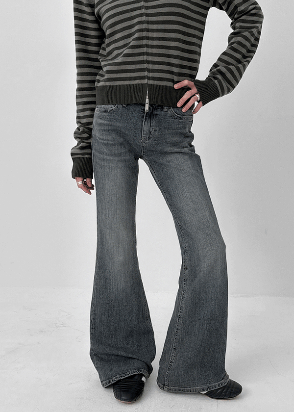 Tios Ribbon Bootcut Denim Pants