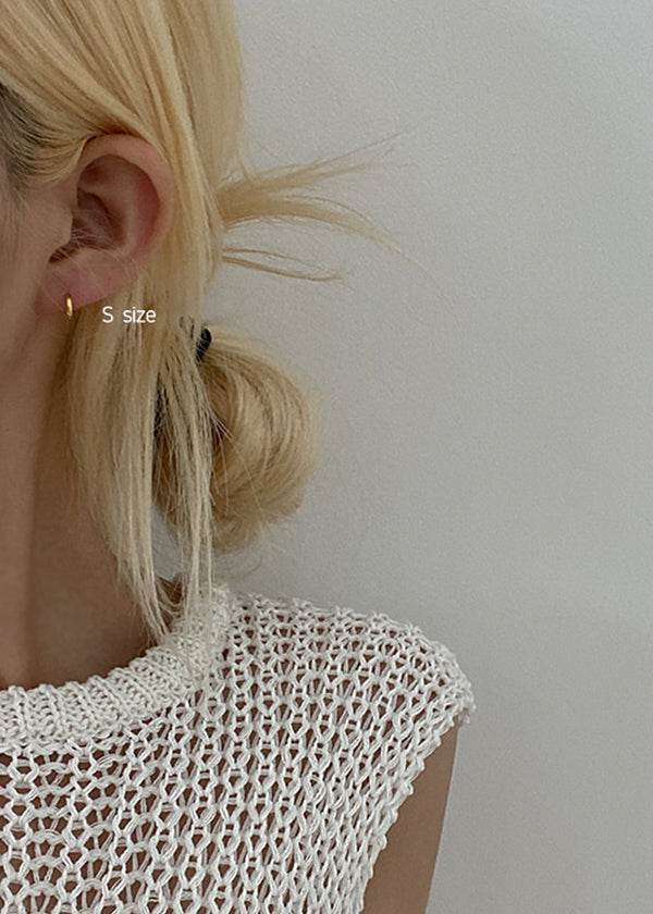 925純銀合頁耳環