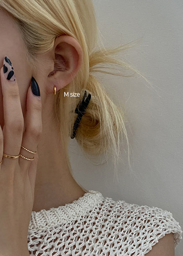 925純銀合頁耳環