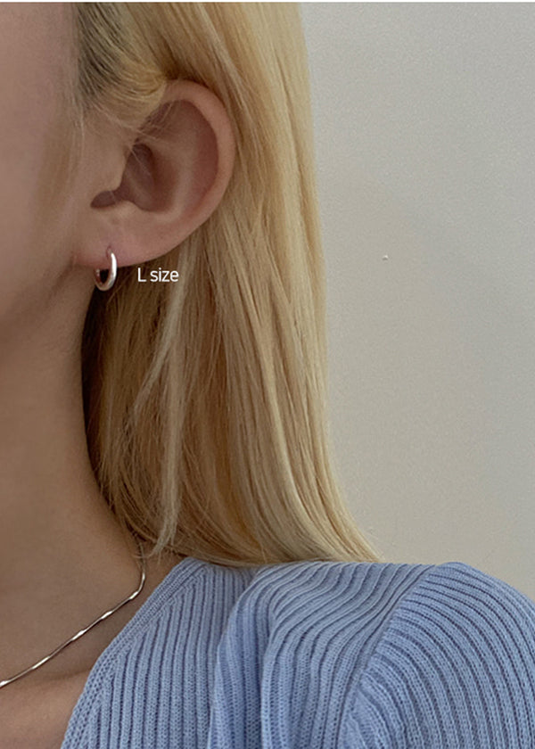 925純銀合頁耳環