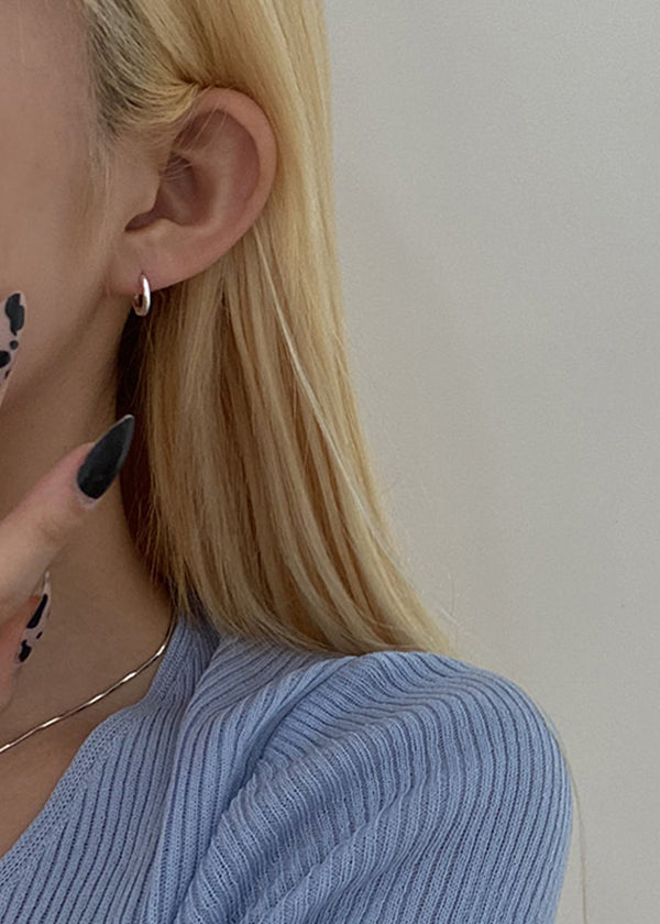 925純銀合頁耳環