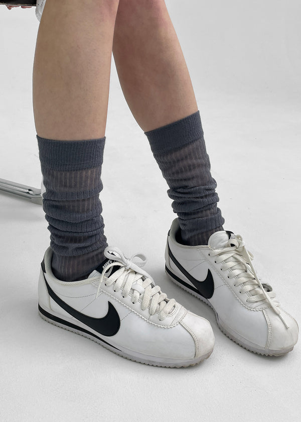 Finmel See-Through Ribbed Socks