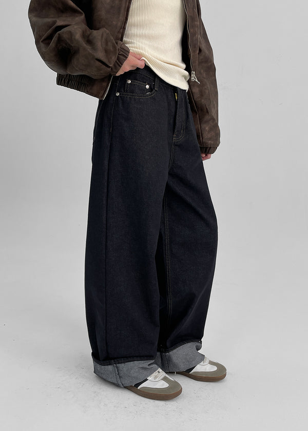 Kukah Non-Fade Raw Wide Denim Pants