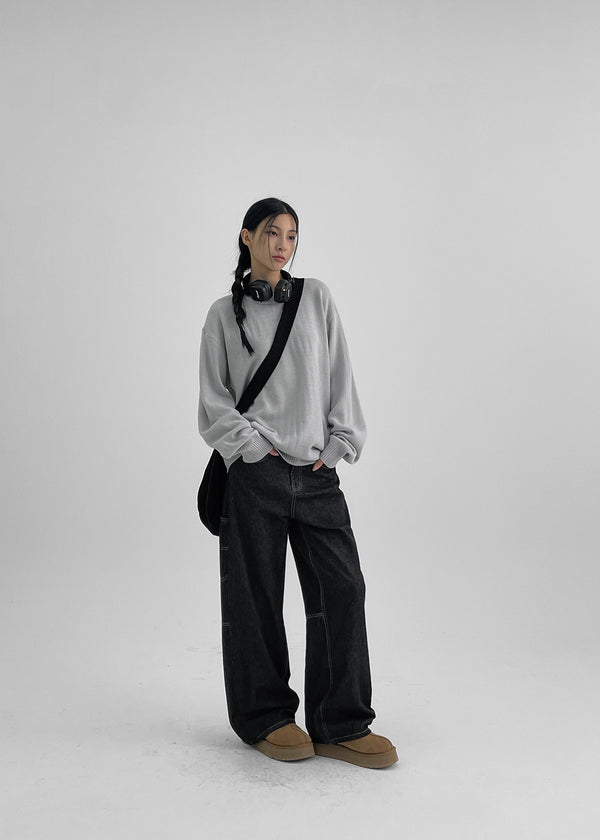 Urandi Non-Fade Raw Carpenter Denim Pants