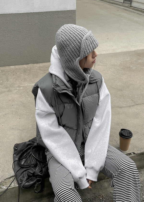 Turamma Trooper Strap Wool Knit Beanie