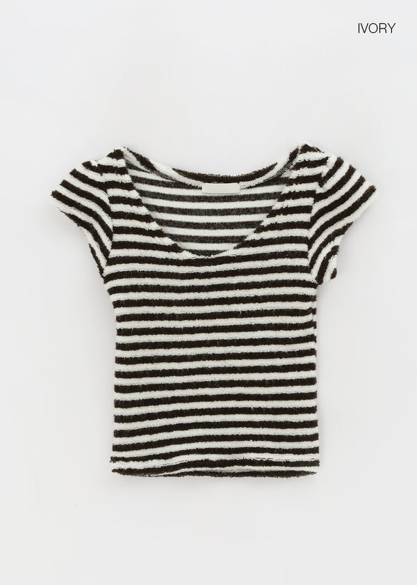 Helmon Stripe Unik Knit Short Sleeve T-shirt