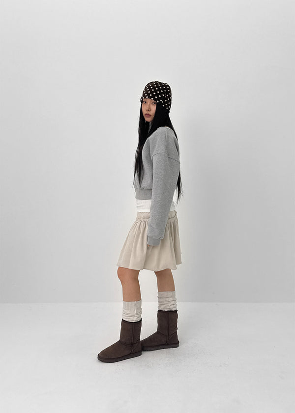 Pending Corduroy Frill Midi Skirt