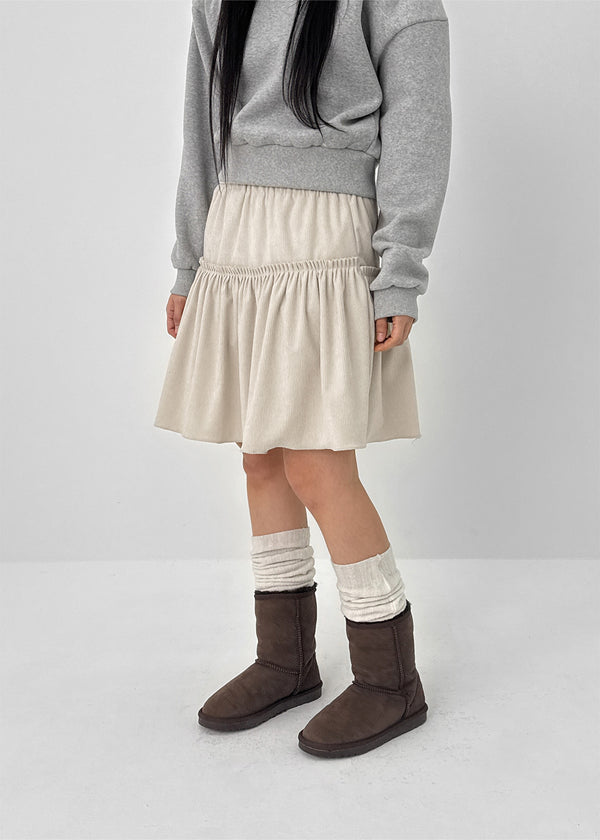 Pending Corduroy Frill Midi Skirt