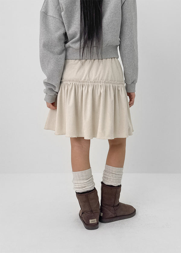 Pending Corduroy Frill Midi Skirt