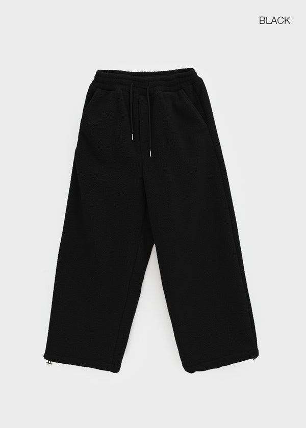 (UNISEX) Roll bendable fleece string pants