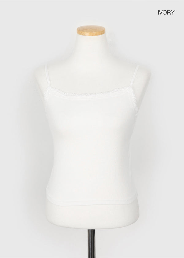Lace-Trimmed Sleeveless Top
