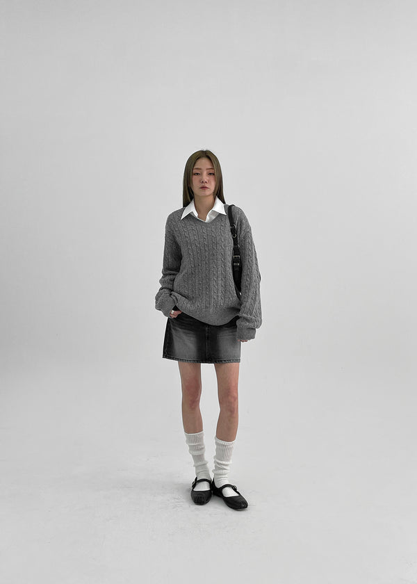 Ohenri 洗水牛仔迷你裙