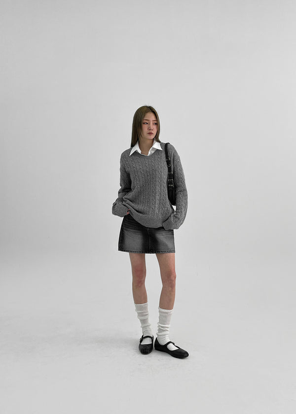 Ohenri 洗水牛仔迷你裙