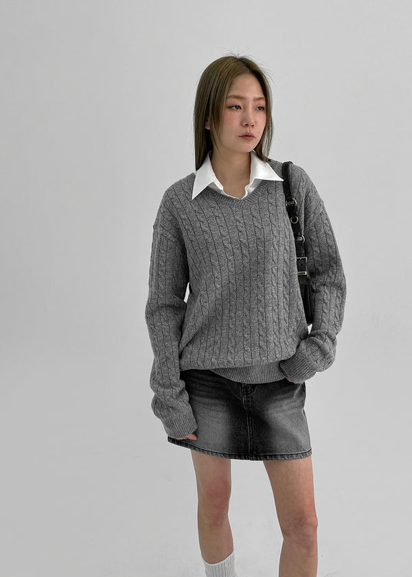 Ohenri 洗水牛仔迷你裙