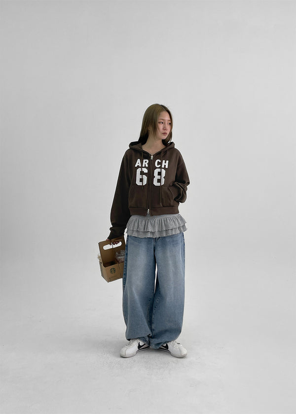 Jenfong Wash Weite Ballon-Jeans