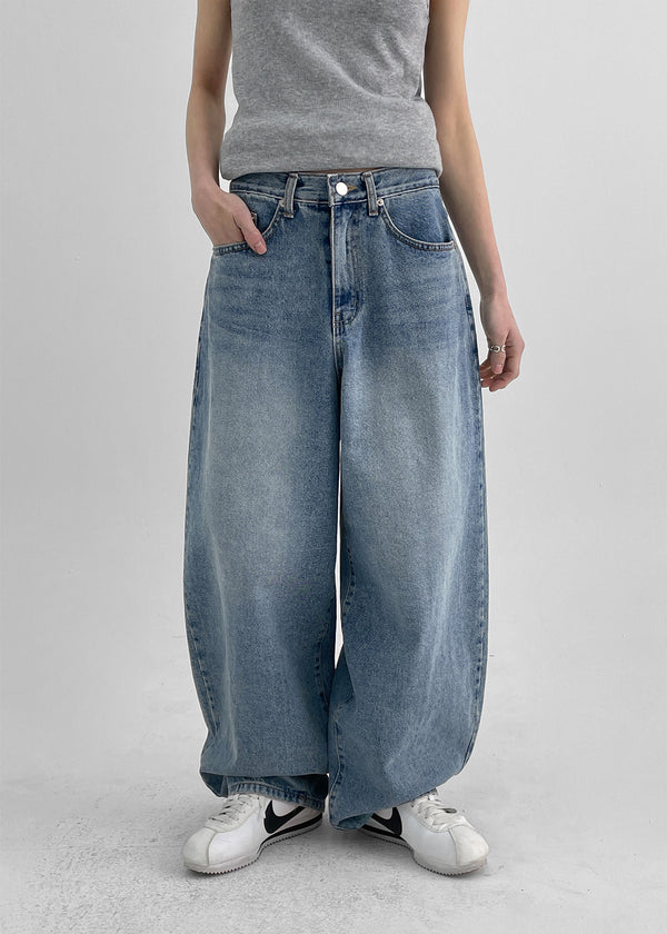 Jenfong Wash Weite Ballon-Jeans