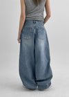 Jenfong Wash Weite Ballon-Jeans