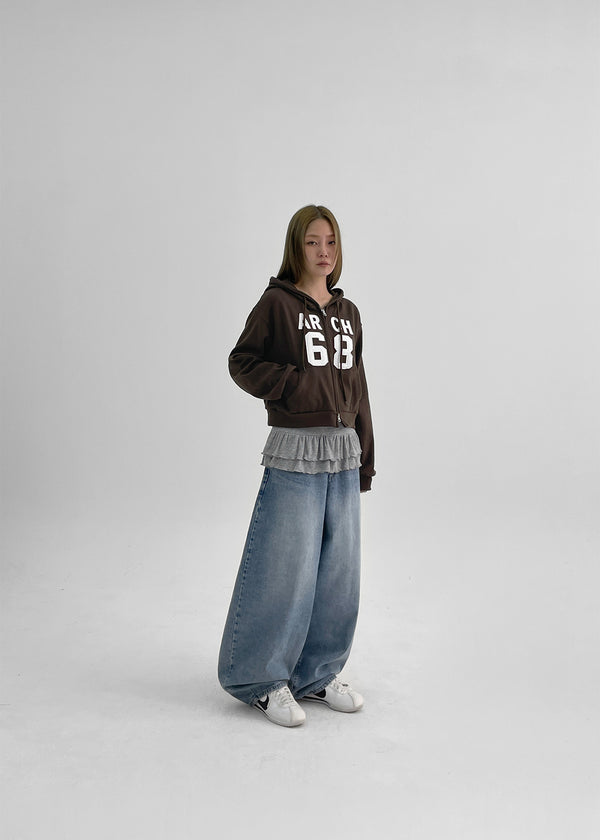 Jenfong Wash Weite Ballon-Jeans