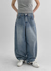 Jenfong Wash Weite Ballon-Jeans