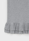 Rockydo Frill Schicht Ribbed Ärmelloses T-Shirt