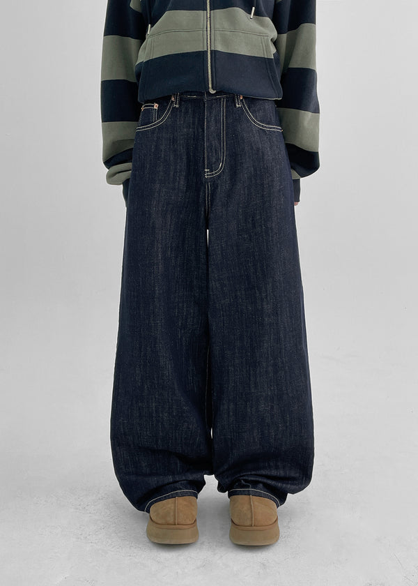 Levond Nonpade Weite Denim-Hose