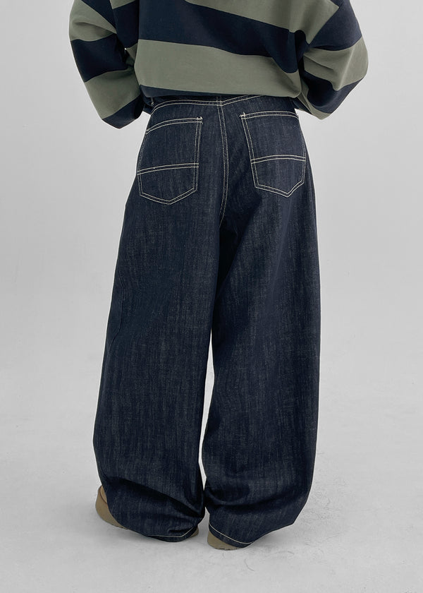 Levond Nonpade Weite Denim-Hose