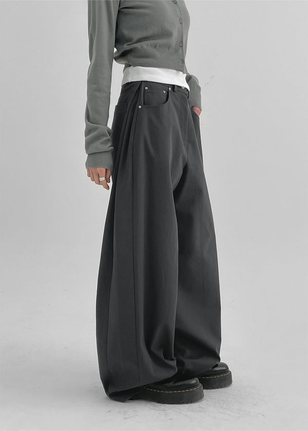 Debus折叠宽松棉裤