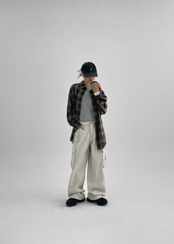 Crank Cotton Wide Cargo Pants