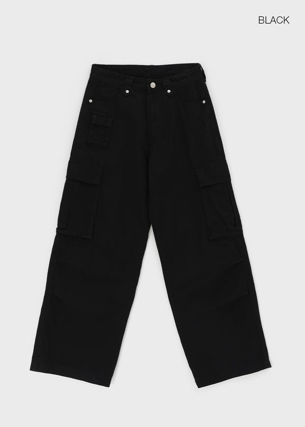 Crank Cotton Wide Cargo Pants