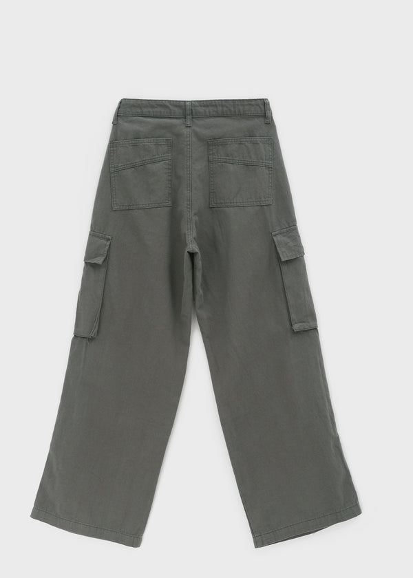 Crank Cotton Wide Cargo Pants