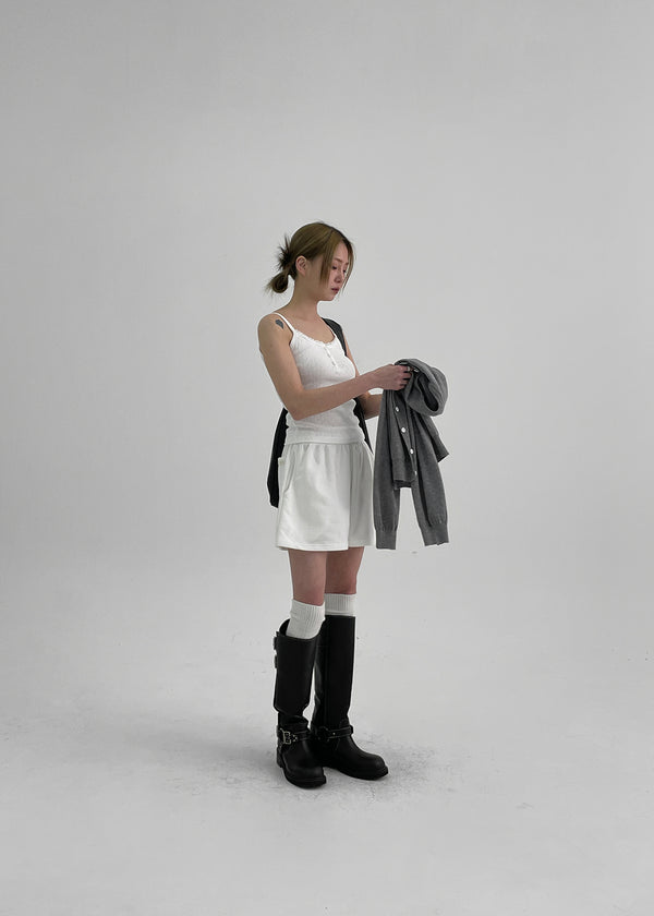 Pkop Washing Buckle Leather Long Boots