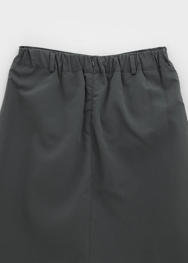 Mienon Back Banding Pleats Skirt Pants