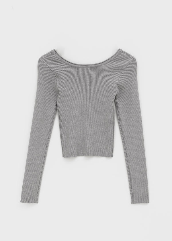 Huling U-Neck Round Ribbed Knit