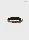 Cheate Square Slim Leather Belt