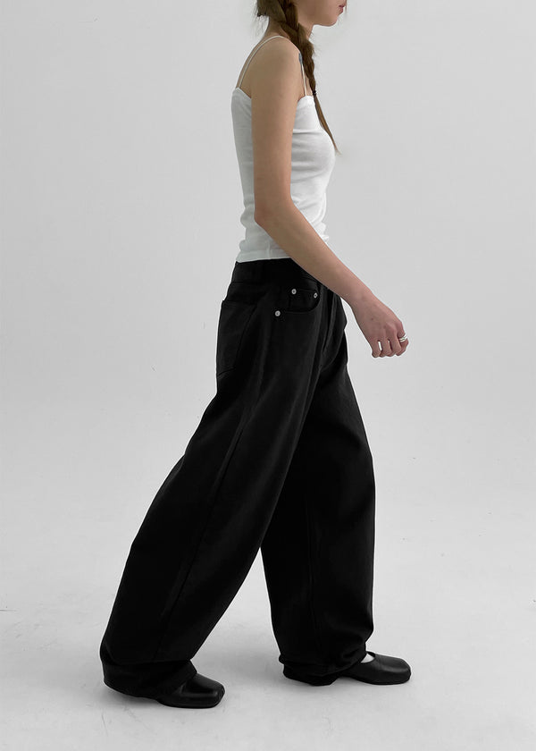 Longnut Semi Balloon Wide Cotton Pants