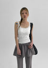 Doelt Henry Neck Lace Sleeveless (Built-in Cap)
