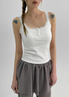 Doelt Henry Neck Lace Sleeveless (Built-in Cap)