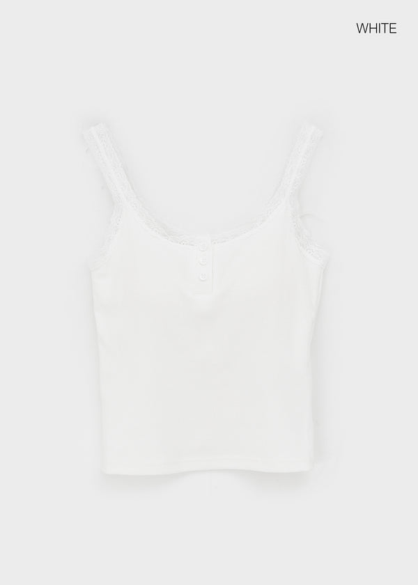 Doelt Henry Neck Lace Sleeveless (Built-in Cap)