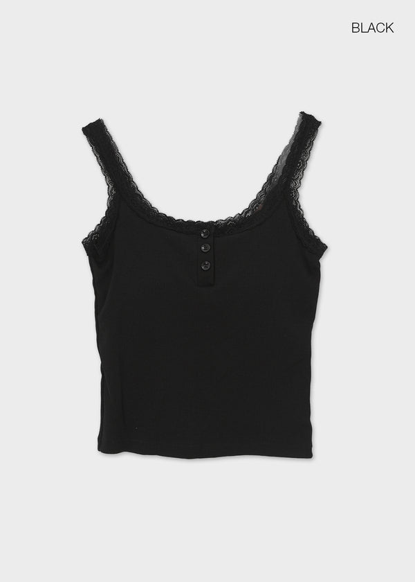 Doelt Henry Neck Lace Sleeveless (Built-in Cap)
