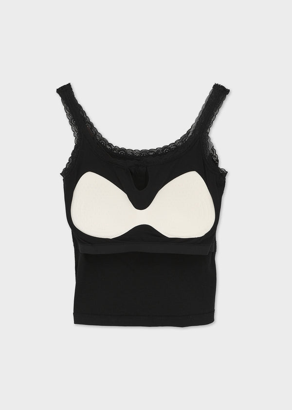Doelt Henry Neck Lace Sleeveless (Built-in Cap)
