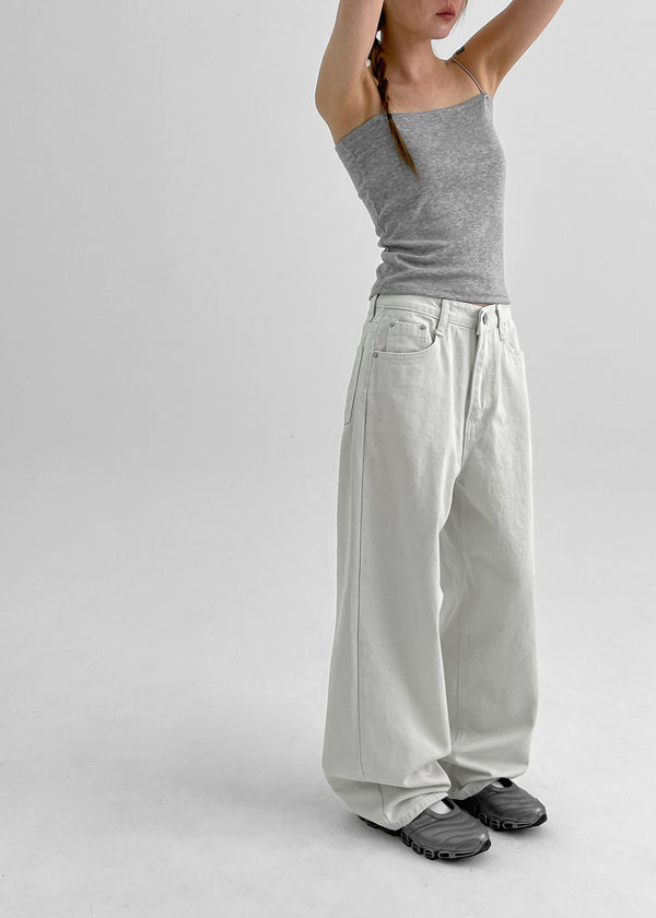 Longnut Semi Balloon Wide Cotton Pants